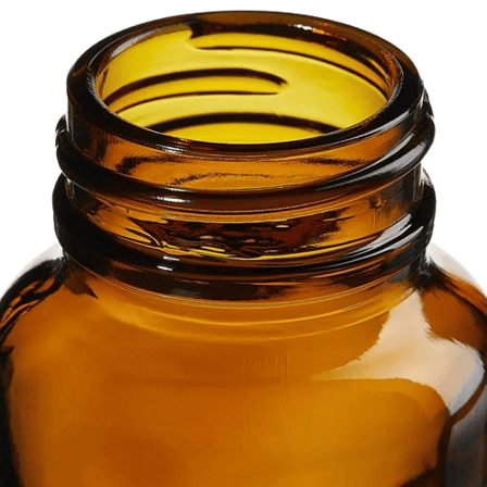 250 cc Amber Glass Wide Mouth Packer with 45-400 Neck Finish - (72/Case)