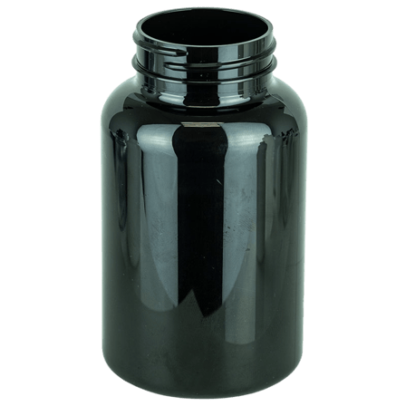 250cc Dark Amber PET Plastic Packer Bottle 45-400(308/case)