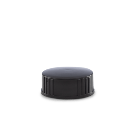 28-400 Black PP Cap with Polycone Liner (Fits 16 oz)