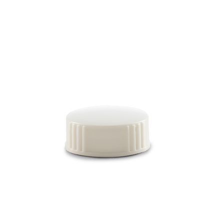 28-400 White PP Cap with Polycone Liner (Fits 8 oz)