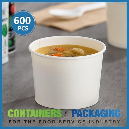 Hot soup served in 28 oz white paper food container.jpg