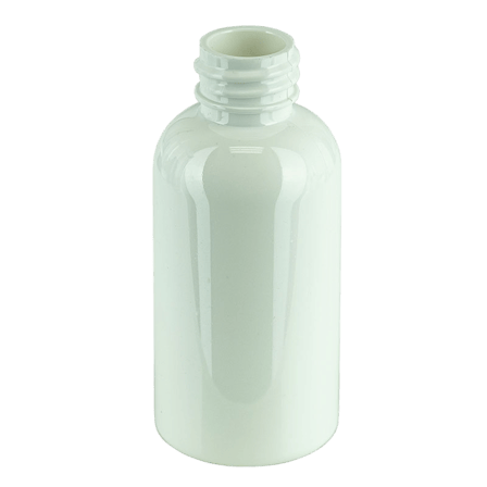 2oz WHITE Boston Round PET Plastic Bottle (1,120/case)
