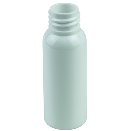 2oz White Cosmo Round PET Plastic Bottle 20-410 (1230/case)