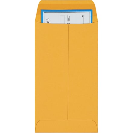 3 3/8 x 6" Kraft Gummed Envelopes