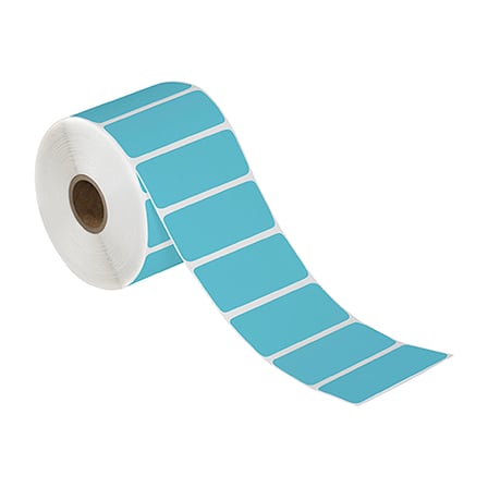 3 x 1" Blue Desktop Direct Thermal Label