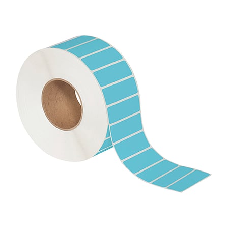3 x 1" Blue Direct Thermal Labels