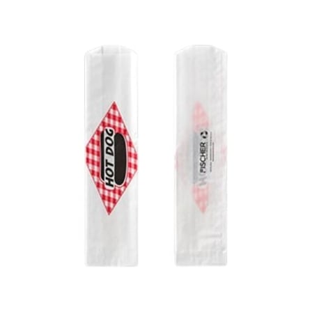 3″ x 2″ x 12″ White paper hot dog bag, Grease-resistant.jpg