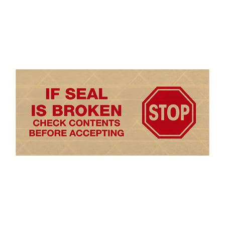 3" x 450' "Stop" Messaged Reinforced Water Activated Tape