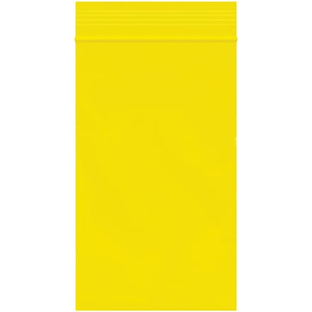 3 x 5" - 2 Mil Yellow Reclosable Poly Bags