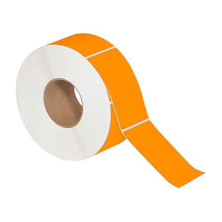 3 x 5" Fluorescent Orange Thermal Transfer Labels