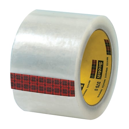 3" X 55 yds. Clear Scotch® High Tack Box Sealing Tape 375 – 3.1 Mil