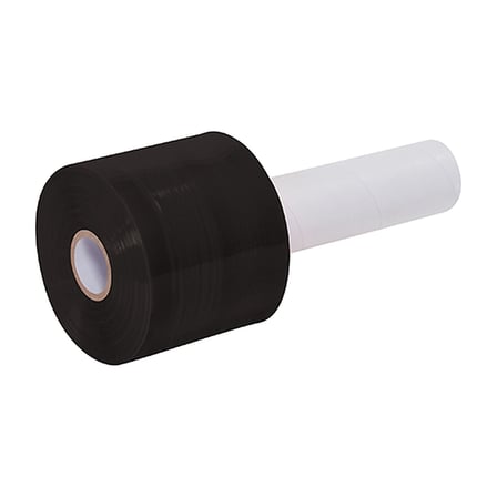 3" x 80 Gauge x 1000' Black Extended Core Bundling Film