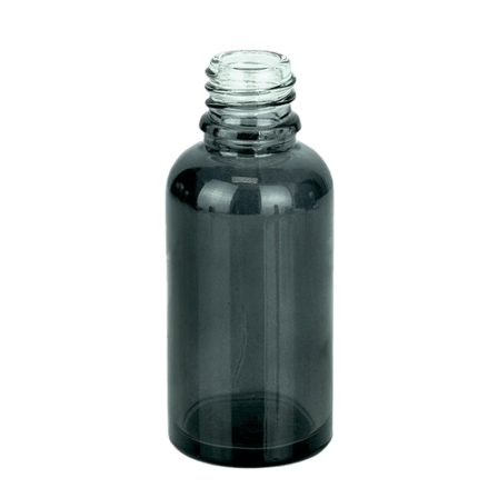 30ml Euro Flint glass bottle with Glossy Translucent Black coating 18-415 - (180/Case)