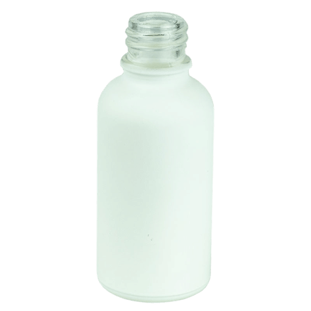30 ml Matte White Glass Euro Round 18-415(309/case)