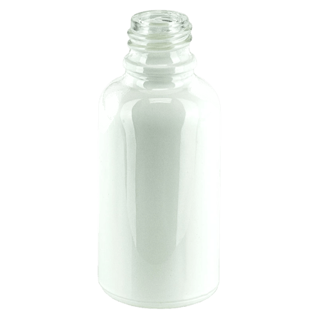 30 ml Shiny White Glass Euro Bottle 18-415(330/case)