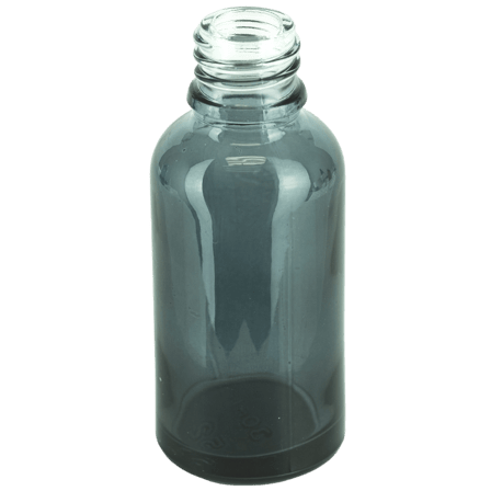 30 ml Transparent Black Glass Euro Round Bottle 18-415(330/case)