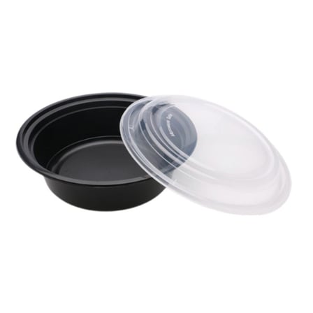 32 oz. Microwavable round meal prep container with clear snap-on lid.jpg