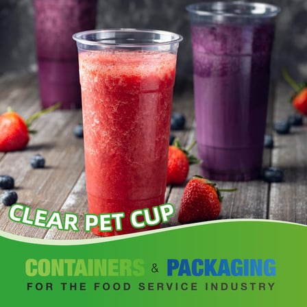 32 oz. Clear PET Plastic Cold Cups - (500/Case)