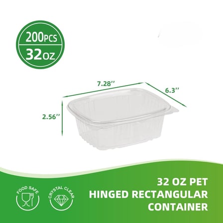 32 oz. Clear PET hinged deli containers shown with dimensions.jpg