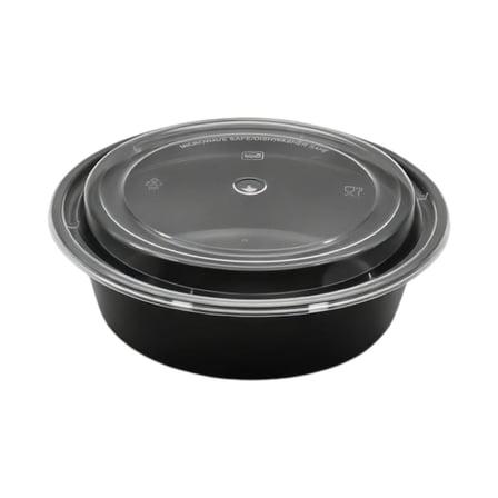 32 oz. Round Microwavable Heavy Weight Plastic Food Container with Lid.jpg