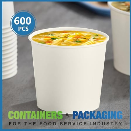 Hot soup served in 34 oz white paper food container.jpg