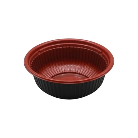 36 Ounces Black & Red Round PP Plastic Bowl With Lid.jpg