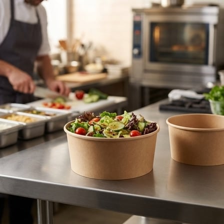 37 oz Kraft Paper Bowl - (600/Case) product image