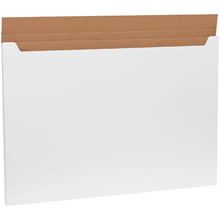 38 x 26 x 1" White Jumbo Fold-Over Mailers
