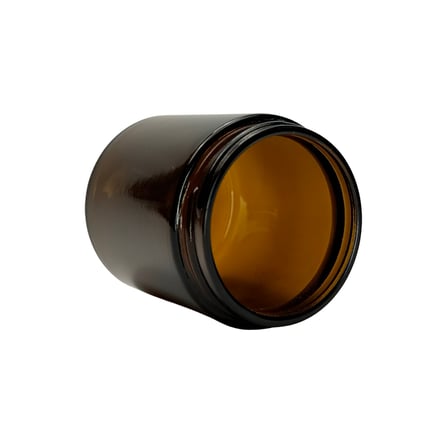 4 oz. Amber Glass 58-400 Straight Sided Round Jar