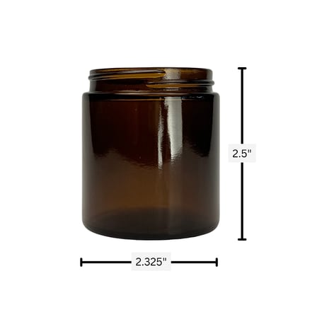 4 oz. Amber Glass 58-400 Straight Sided Round Jar