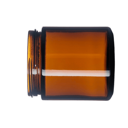 4 oz Amber Glass Straight-Sided Round Jar with 58-400 Neck Finish - (90/Case)