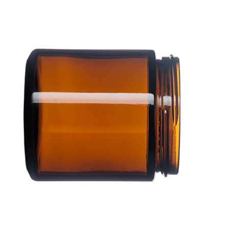 4 oz Amber Glass Straight-Sided Round Jar with 58-400 Neck Finish - (90/Case)
