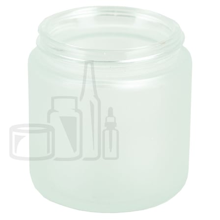 4 oz Clear Frosted Glass Straight-Sided Round Jar 58-400 Neck Finish - 140/Case