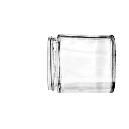 4 oz Clear Glass Straight-Sided Round Jar with 58-400 Neck Finish - (90/Case)