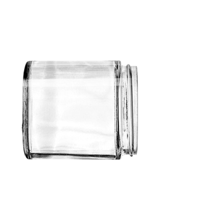 4 oz Clear Glass Straight-Sided Round Jar with 58-400 Neck Finish - (90/Case)
