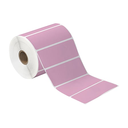 4 x 1 1/2" Pink Desktop Direct Thermal Label