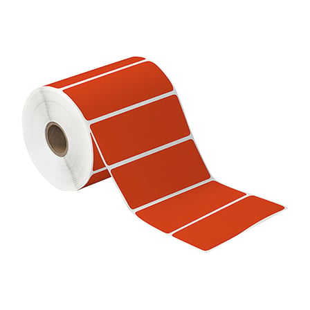 4 x 1 1/2" Red Desktop Direct Thermal Label