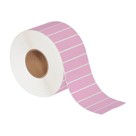 4 x 1" Pink Thermal Transfer Labels