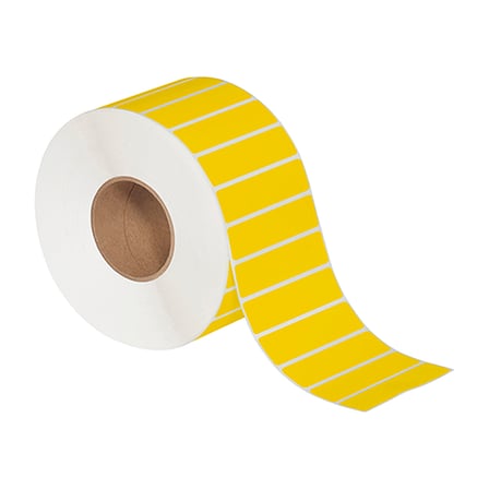 4 x 1" Yellow Direct Thermal Labels