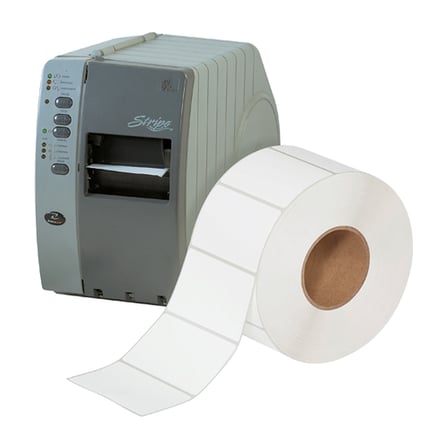 4 x 2 1/2" White Thermal Transfer Labels