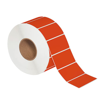 4 x 2" Red Thermal Transfer Labels