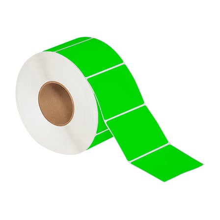 4 x 3" Fluorescent Green Thermal Transfer Labels