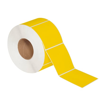 4 x 4" Yellow Thermal Transfer Labels