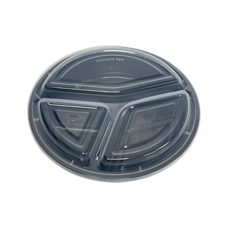 33 oz. Round 3-compartment meal prep container with clear snap-on lid.jpg