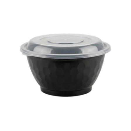 40 Ounces Black Round PP Plastic Microwavable Bowl with Clear Lid.jpg