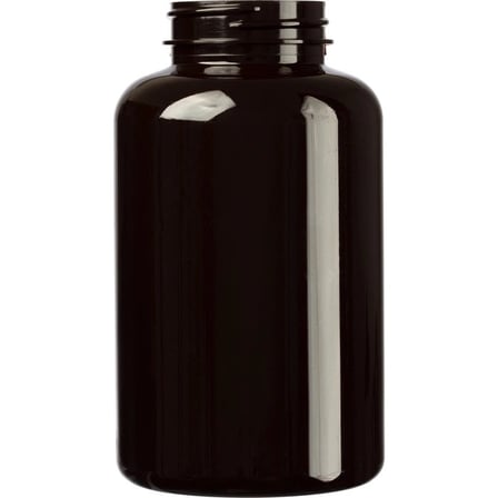 400cc Dark Amber PET Plastic Packer Bottle 45-400(180/cs)