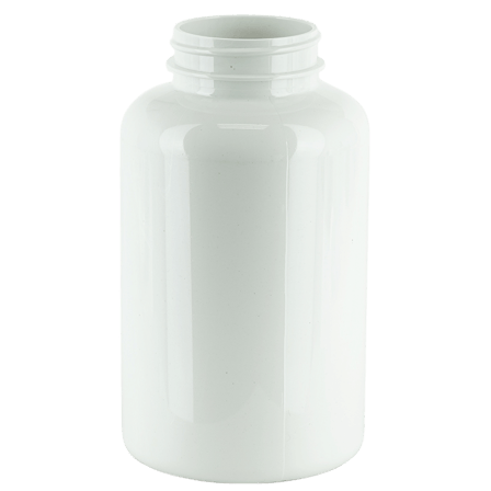 400cc White PET Plastic Packer Bottle 45-400(180/cs)