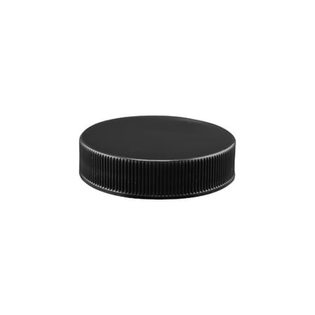 45-400 Black Ribbed Continuous Thread Cap with HS Liner.jpg