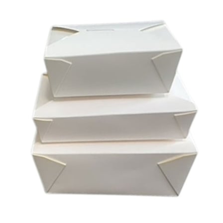 Multiple sizes of white paper take-out box​es.jpg