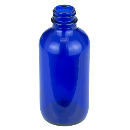 4oz Cobalt Blue Glass Boston Round Bottle 22-400